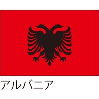 【世界の国旗】服部 応援・装飾用旗 アルバニア 135×90cm ポンジ 1枚（直送品）