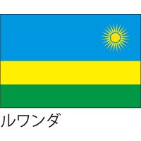【世界の国旗】服部 応援・装飾用旗 ルワンダ 135×90cm ポンジ 1枚（直送品）
