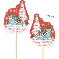 クリスマスフラワーピック-12/ソリ XRI-FP12 1セット（50本：10本×5パック）（直送品）