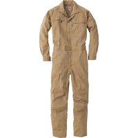 丸鬼商店 トリコット(タテ編ニット)ツナギ服 カーキ LL RO-970-68-LL 1着