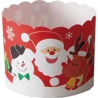 天満紙器 XM663 ケーキカップ（サンタファミリー） 6090545 1000枚（100×10）（直送品）
