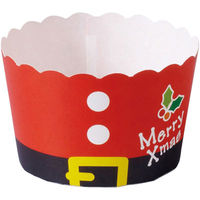 天満紙器 XM660 ケーキカップ（サンタウェア） 6090501 1000枚（100×10）（直送品）