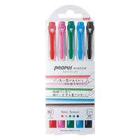 蛍光ペン・サインペン プロパスウインドウ ベーシックカラー 5色セット PUS103T5C 三菱鉛筆uni