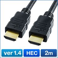 サンワダイレクト HDMIケーブル（2m・Ver1.4規格・PS4・XboxOne・フルHD対応） 500-HDMI001-2 1本（直送品）