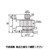 日本ピスコ 真空パッド FVPLF30ーM6 1セット(5個)（直送品）