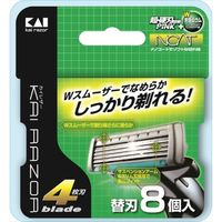 貝印 BS-8KR4 KAI RAZOR 4枚刃替刃 4901331017179 1セット（96個：8個×12）（直送品）