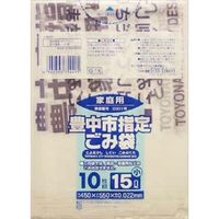 日本サニパック G-1X 豊中市指定袋家庭用15L小10P 4902393754415 1セット（600枚：10枚×60）（直送品）
