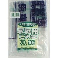 日本サニパック G-3J大津市指定袋30L 透明 4902393750134 1セット（600枚：10枚×60）（直送品）