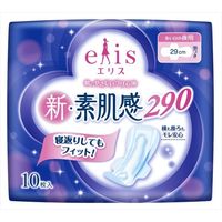 大王製紙 エリス 新・素肌感（多い日の夜用） 羽つき 4902011880533 1セット（180枚：10枚×18）（直送品）