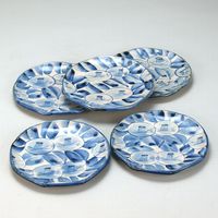 伊野正峰 九谷焼 5号皿揃 小紋唐子（直送品） - アスクル