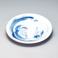 伊野正峰 九谷焼 8.5号皿 かっぱ（直送品）