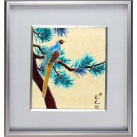 九谷焼　谷敷正人作　陶額雪月花『月』飾絵皿　飾皿　陶板画　額装 九谷焼 谷敷正人作 陶額雪月花『月』飾絵皿 飾皿 陶板画