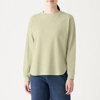 【SALE】 無印良品 ミニワッフル編みリブ付き長袖Tシャツ 婦人 S ペールグリーン 良品計画