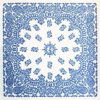 モリヨシ CHOUETTE ラグマット Mumie ムーミエ001 1400×2000mm アイボリー/ブルー MPRS001IV/BL 1枚（直送品）