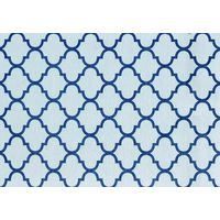 モリヨシ CHOUETTE ラグマット Mumie ムーミエ011 1000×1400mm アイボリー/ブルー MPRS011IV/BL 1枚（直送品）