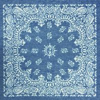 モリヨシ CHOUETTE ラグマット Mumie ムーミエ001 2000×2000mm ブルー MPRS001BL 1枚（直送品）