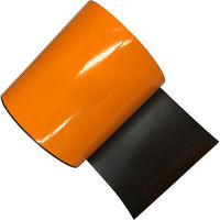日東エルマテリアル 蛍光マグネットシート 100mm×1m オレンジ KEIKO-MAGNET100OR 1セット（3個）（直送品）