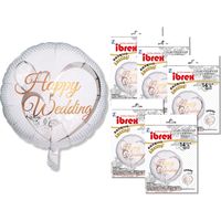 丸35cmハッピーウェディングレース&ホワイトPKG 0201513101 1セット（5枚入） 宝興産（直送品）