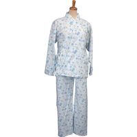 羽衣綿業 スムースパジャマ型ねまき　婦人　パープル　M　76 7600 【介護用衣類】ウェルファンカタログ ウェルファンコード：122018（直送品）