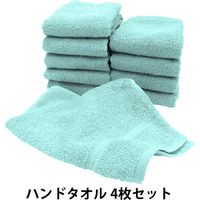 hiorie(ヒオリエ) 日本製 デイリー ハンドタオル アクア 4枚（直送品）