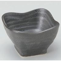 アースモス 美濃焼 小鉢 いぶし鉄黒9cm角鉢 (9個入)（直送品）