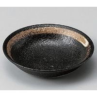 アースモス 美濃焼 小鉢 刷毛(黒)9.5cm薬味皿 (6個入)（直送品）