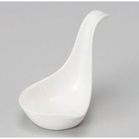 アースモス 美濃焼 珍味 レンゲ型珍味 白 (9個入)（直送品）