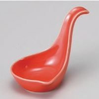 アースモス 美濃焼 珍味 レンゲ型珍味 赤 (9個入)（直送品）