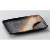 アースモス 美濃焼 仕切皿 黒備前6.0仕切皿 (8個入)（直送品）