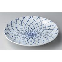 アースモス 有田焼 有田焼大皿 手描網8号皿 (1個入)（直送品）