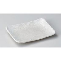 アースモス 美濃焼 のり皿 白結晶5.5長角皿 (4個入)（直送品）