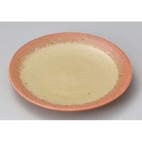 アースモス 美濃焼 丸皿（小） 黄釉吹櫛目7.0皿 (2個入)（直送品）