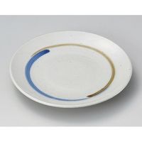 アースモス 美濃焼 丸皿（小） 櫛目二色渦7.0皿 (2個入)（直送品）