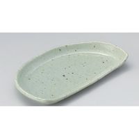 アースモス 美濃焼 変形皿（小） 益子均窯半月焼物皿 (4個入)（直送品）