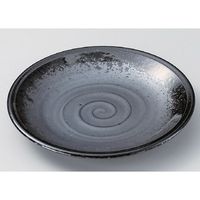 アースモス 美濃焼 丸皿 黒真珠8.5平皿 (4個入)（直送品）