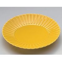 アースモス 美濃焼 フルーツ皿（丸） 黄菊型5.0皿