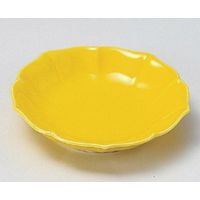 アースモス 美濃焼 小皿 黄桔梗型3.0皿 (11個入)（直送品）
