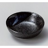 アースモス 美濃焼 小皿 黒釉青流2.5皿 (10個入)（直送品）
