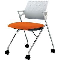 美品✴︎2脚セット✴︎コクヨ スタッキングチェア 木製 スチール レザー 合皮 イス 美品✴︎2脚セット✴︎コクヨ スタッキングチェア 木製 スチール