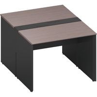 【組立設置込】コクヨ WorkVista+ 両面 デスク 固定式配線 幅1000×奥行1400×高さ720mm アッシュブラウン/ブラック 1台（直送品）