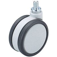 【物流資材】ハイロジック フレスコキャスター75mm M10ボルト・ストップ無 グレー 00026305-001 1個（直送品）