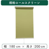 【規格品】ロールスクリーン 幅180×高200cm（グリーン） 4975559789262 1セット トーソー（直送品）