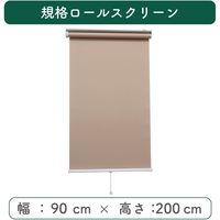 【規格品】ロールスクリーン 幅90×高200cm（ベージュ） 4975559789309 1セット トーソー（直送品）