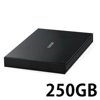 エレコム ポータブルSSD 250GB USB3.2（Gen1） 外付け ESD-EJ0250GBK 1個