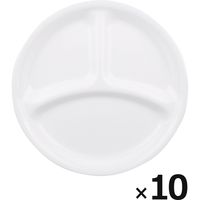 パール金属 コレールウインターフロストホワイト ランチ皿（小）J385-N 1セット（10枚）（直送品）