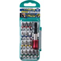 イチネンアクセス スピードロックチャックラインカラービット14本付 13741 1セット（直送品）