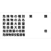 グリーンクロス 危険物標識ヨコ KW-M27 6300001710（直送品）