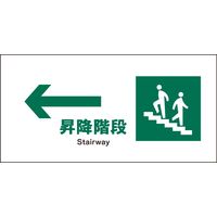 グリーンクロス JIS安全標識 ヨコ ←昇降階段