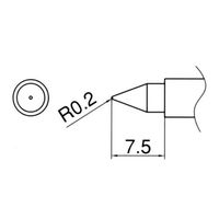 エスコ R0.2mm こて先 (EA304HE用) EA304HE-1 1セット(4個)（直送品）