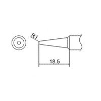 エスコ R1.0mm こて先 (EA304HDー47用) EA304HD-14 1セット(6個)（直送品）